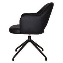 Lex Vinyl Trestle Armchairs (Set of 2)
